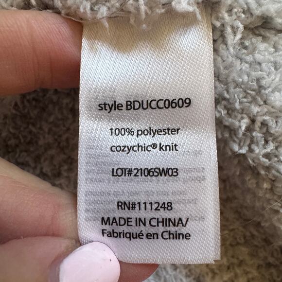 Barefoot Dreams CozyChic Adult Robe Heathered Ocean Blue Gray Size 1 Oprah Fav - Picture 7 of 8